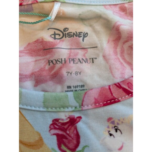 NWT Posh Peanut x Disney Princess Belle Rose Ruffled Twirl Dress Girls Size 7-8 - Picture 4 of 6